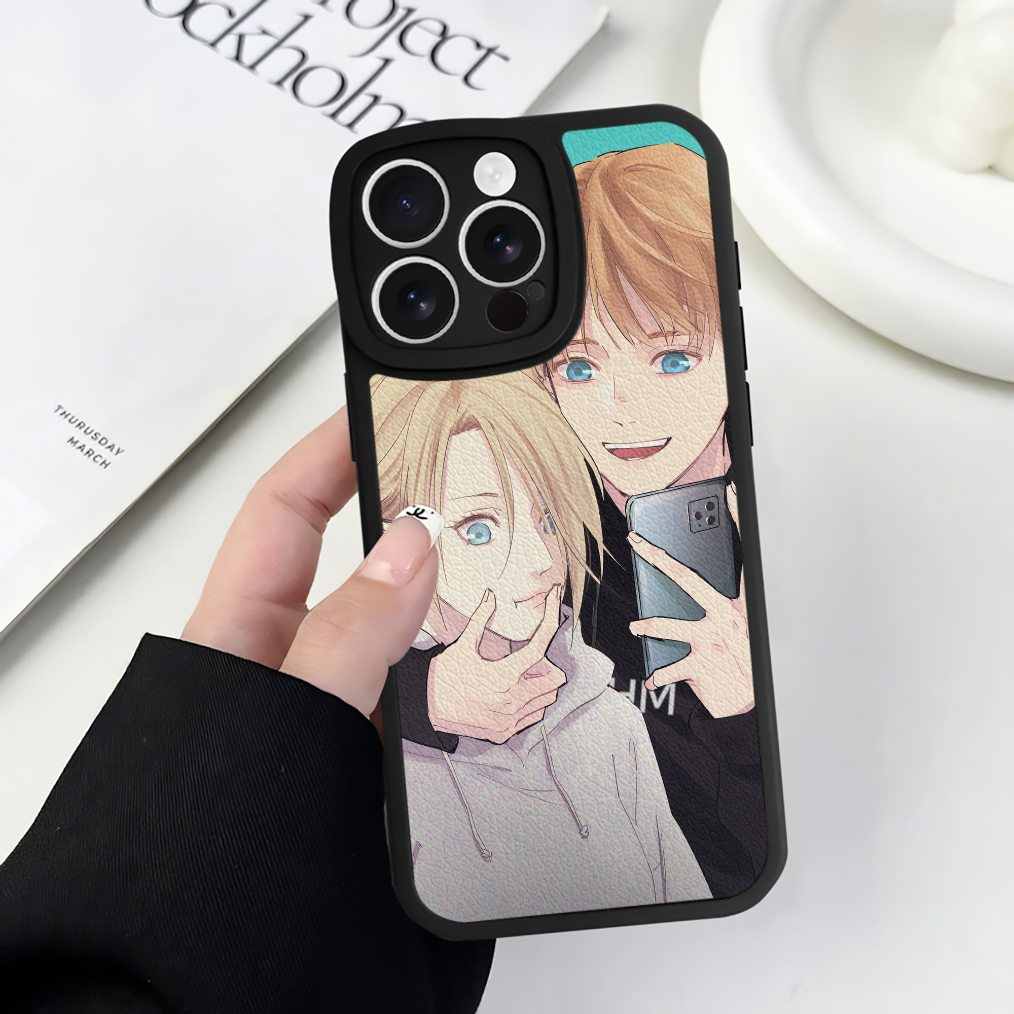 （画像用） 進撃の巨人 Attack on Titan 【iPhone 16シリーズ対応】シリコンスマホケース（レザー調） 材質：シリコン
